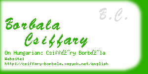 borbala csiffary business card